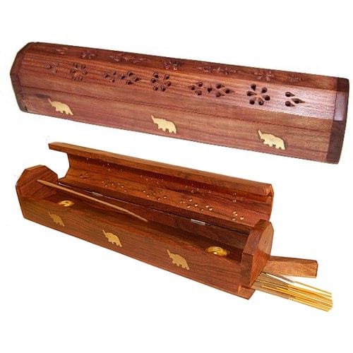 Incense Burner - Storage Wooden Box ~ elephant - Image 2