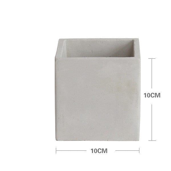 Square cement flowerpot - Image 4