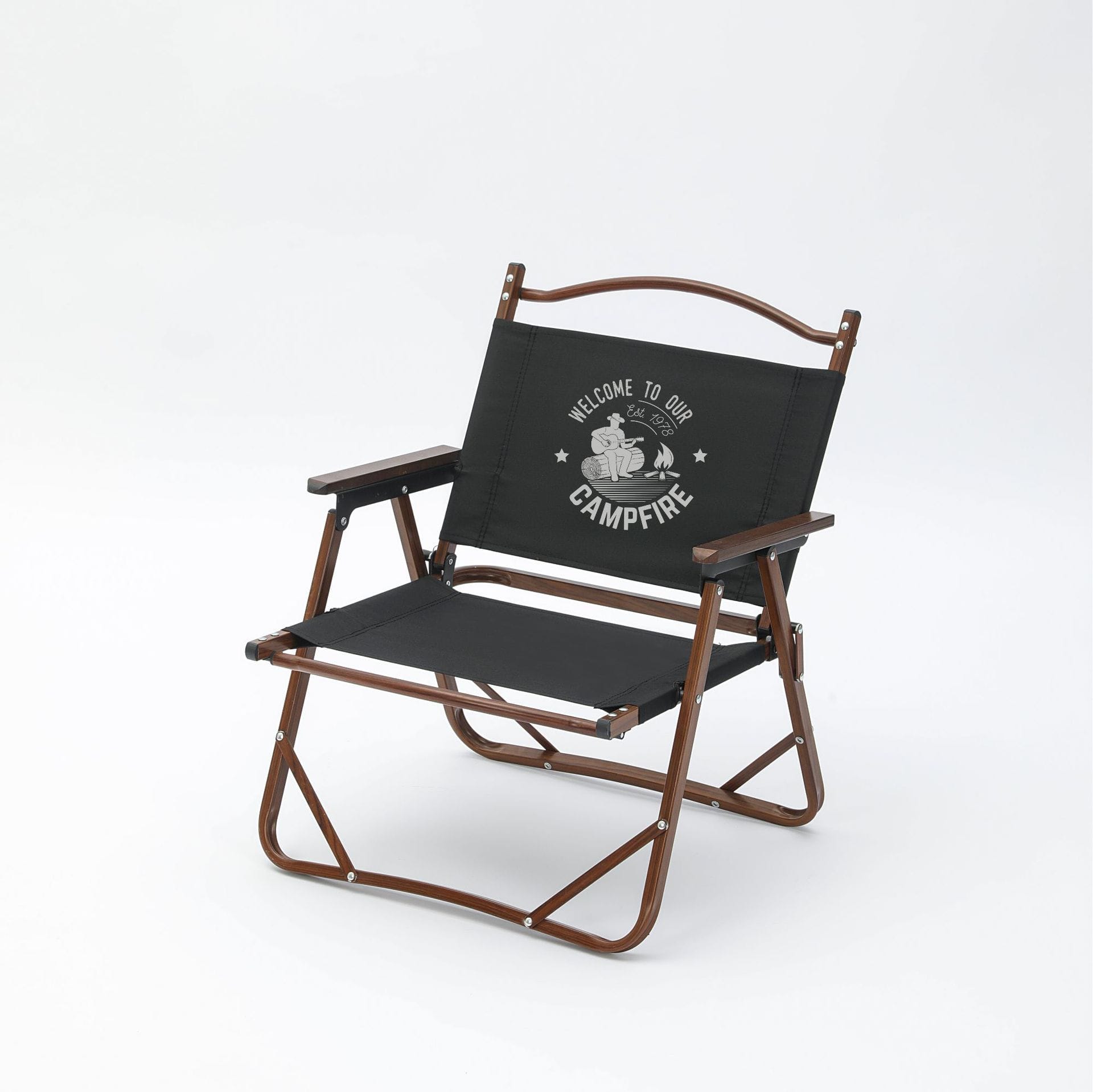 Wood Grain Aluminum Alloy Outdoor Portable Camping Equipment Folding Chair - Image 3