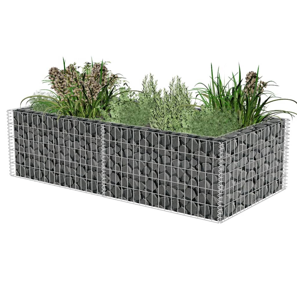 Gabion Planter Galvanised Steel 71"x35.4"x19.7"