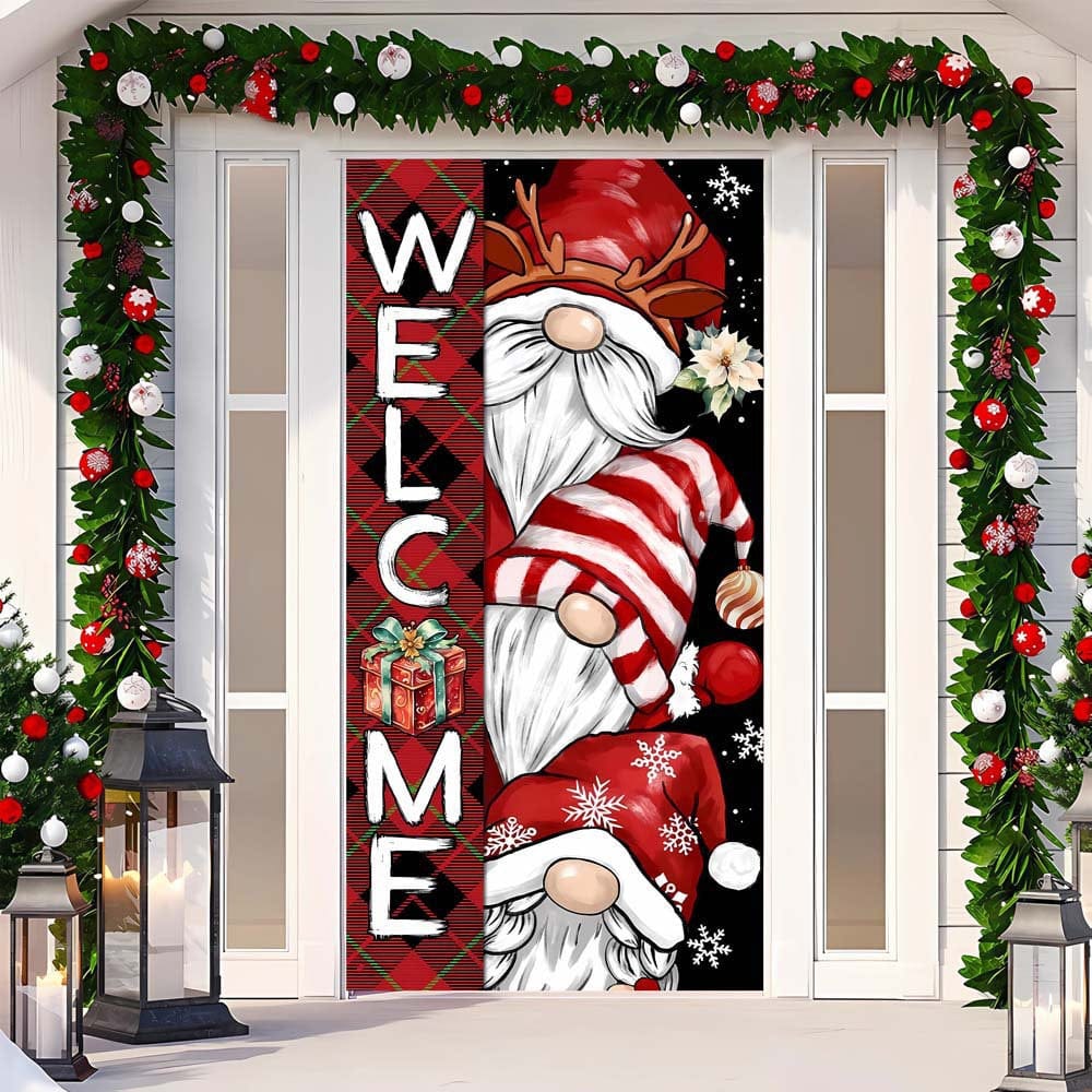 Christmas Curtain Decoration Hanging Cloth Background - Image 19