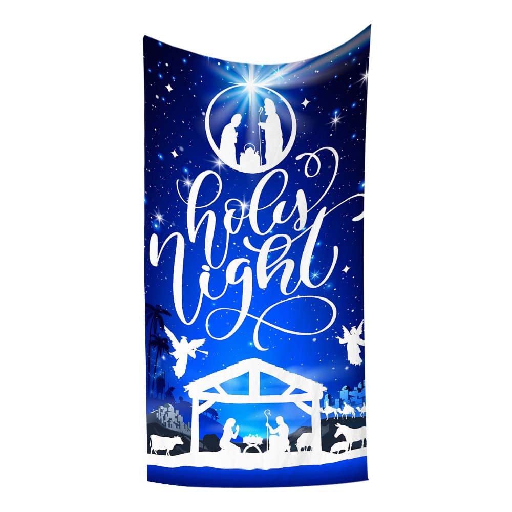 Christmas Curtain Decoration Hanging Cloth Background - Image 2