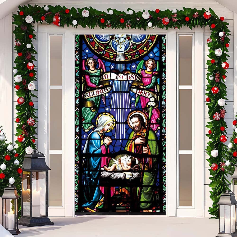 Christmas Curtain Decoration Hanging Cloth Background - Image 7