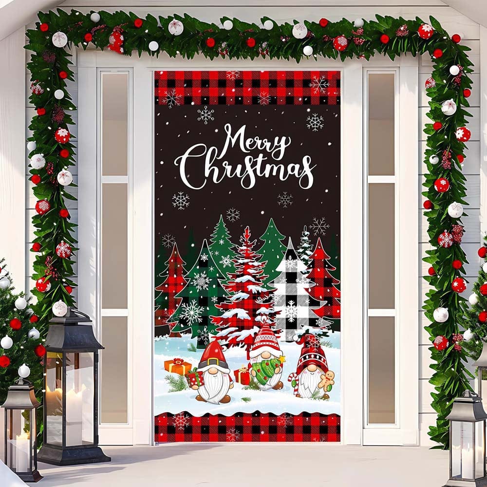 Christmas Curtain Decoration Hanging Cloth Background - Image 24