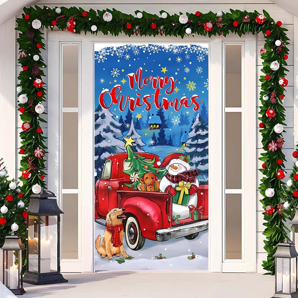 Christmas Curtain Decoration Hanging Cloth Background - Image 3