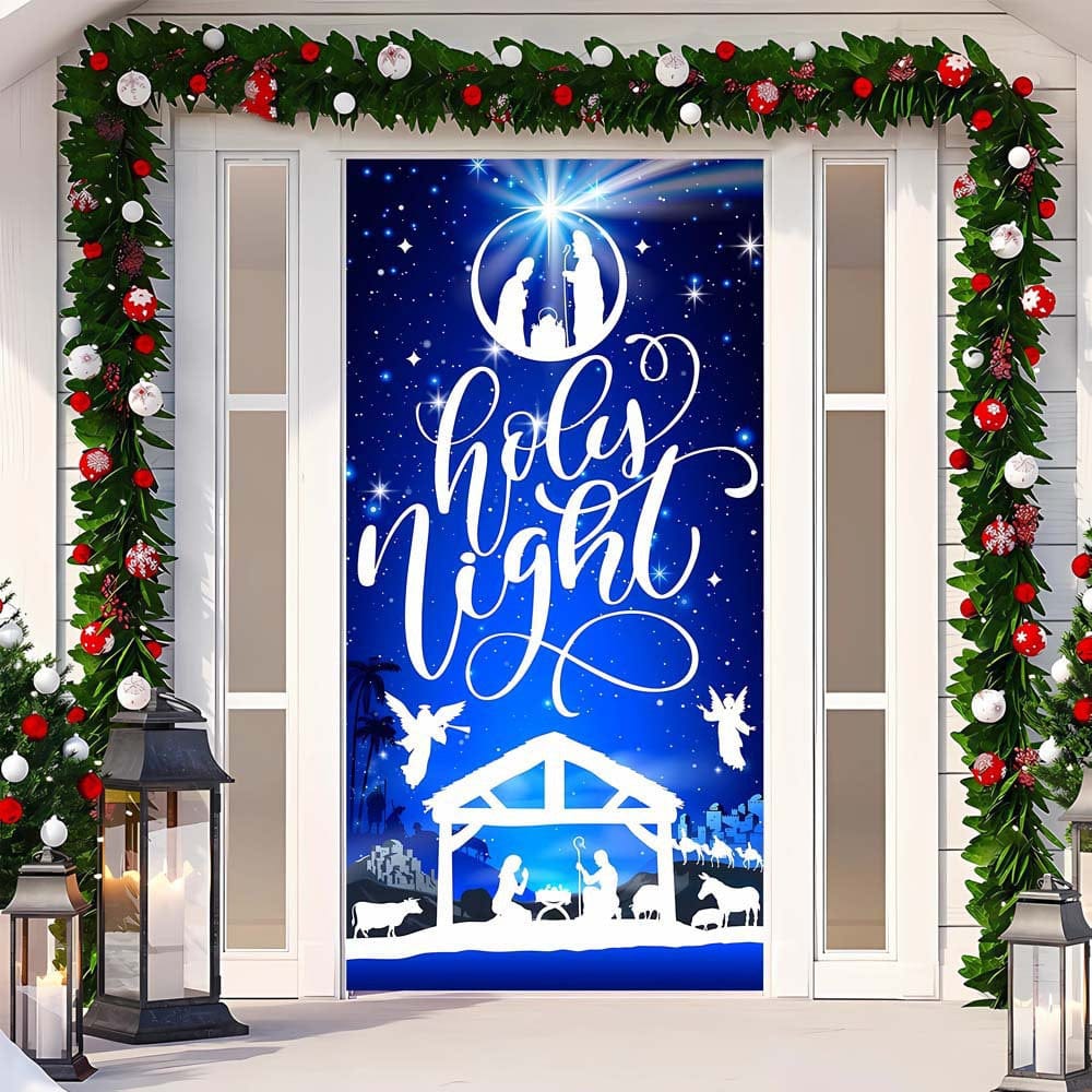 Christmas Curtain Decoration Hanging Cloth Background - Image 8