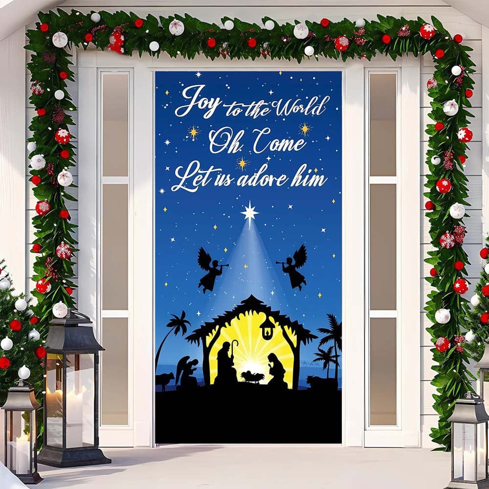 Christmas Curtain Decoration Hanging Cloth Background - Image 10