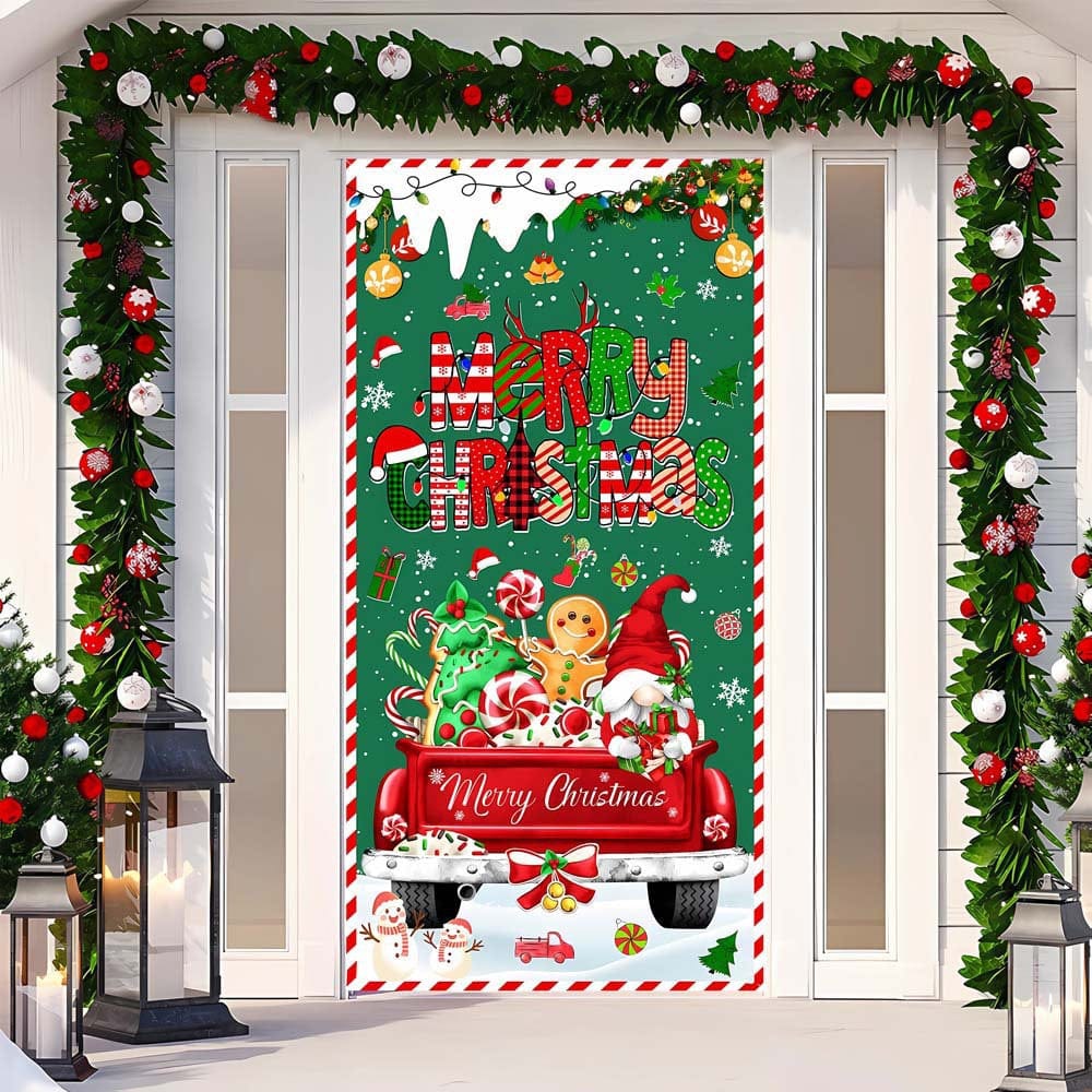 Christmas Curtain Decoration Hanging Cloth Background - Image 26