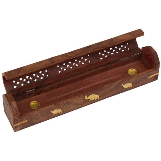 Incense Burner - Storage Wooden Box ~ elephant