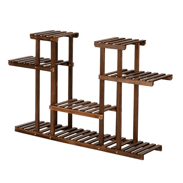 Multi-Function Carbonized Wood Plant Stand - Image 3