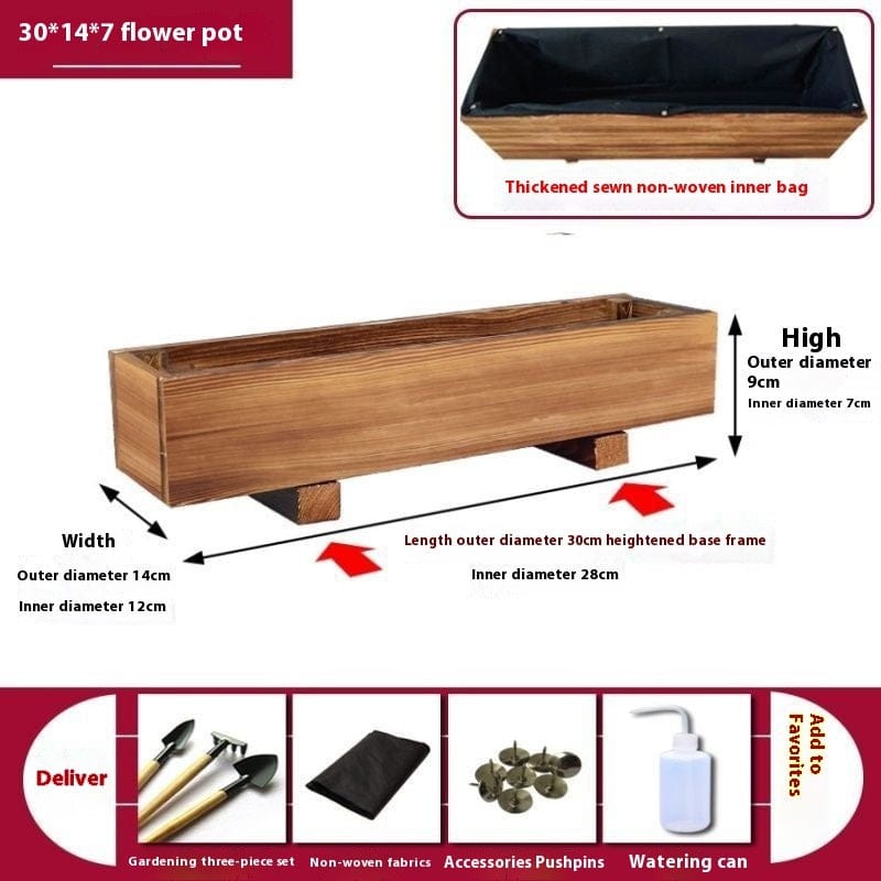 Antiseptic Preservative Wood Pots Outdoor Planting - Image 9