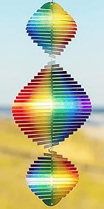 Rainbow Helix Spiral Wind spinner