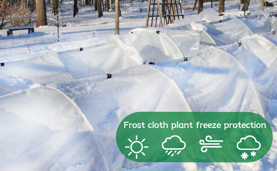 FROST CLOTH PLANT FREEZE PROTECTION FOR WINTER FLOATING ROW COVERS FOR GARDERN PLANT BLANKET