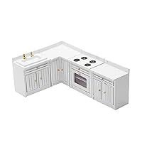 Miniature Dollhouse Kitchen Cabinets Set