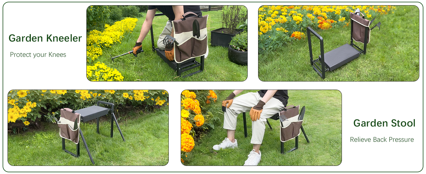 Garden Kneeler  Garden Stool  Garden Kneelers for Seniors  Great Gardening Gifts for Women