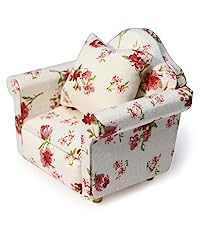 dollhouse miniature sofa stool furniture living room