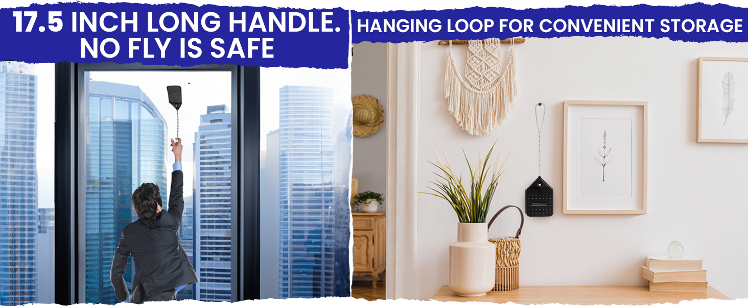 Long handle hanging loop for storage
