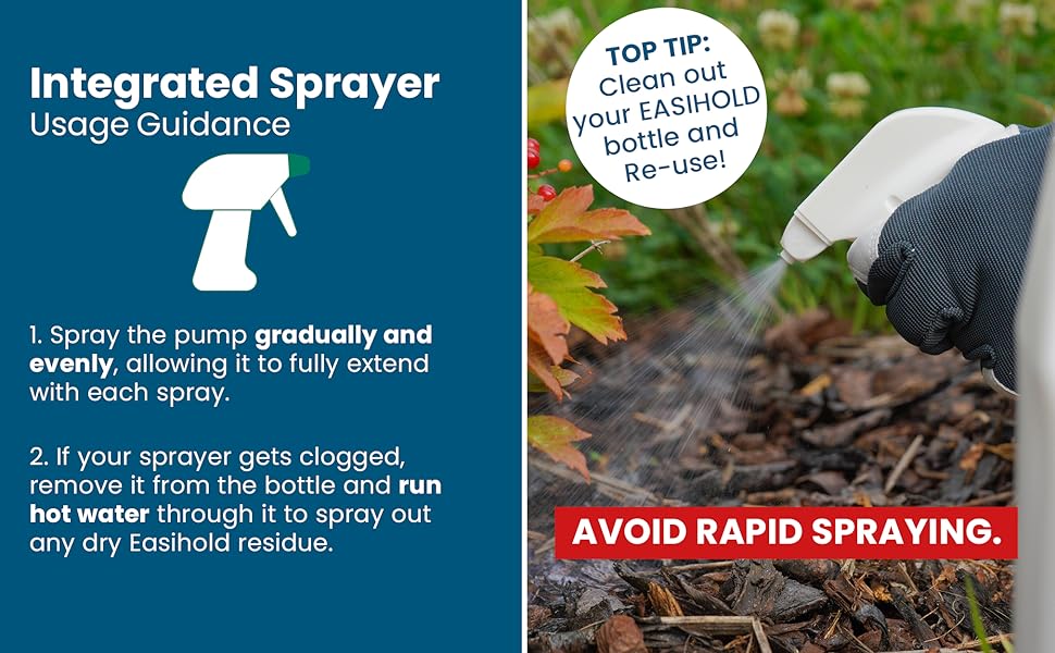 Use the sprayer steadily.