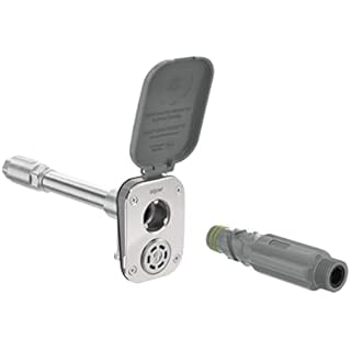 Aquor House Hydrant V2+ Frost Free Wall Hydrant Outdoor Faucet with Quick-Connect and Anti-Siphon, Freeze Proof Flush Hose Bib, 8 inch, Slate Gray