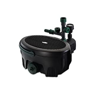 Aquagarden Pennington, Inpond 6 in 1 Pond & Water Pump, Filter, UV Clarifier, LED Spotlight,All in One Solution for a Clean, Clear and Beautiful Pond, for Ponds up to 900 Gallon, Black