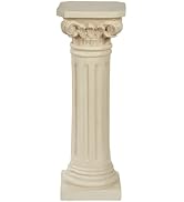Touch of Class Classic Column Pedestal - Antique Ivory - Indoor, Outdoor - Made of Resin with Fib...