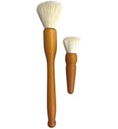 Southside Plants Cactus Cleaning Brushes Pack - Soft Goat Hair Bristles with Wooden Handle Brushe...