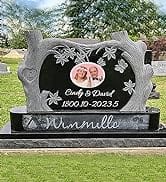 ADFSTONE Personalized Ceramic Photo for Headstone, Waterproof Picture Frame for Grave Custom Ceme...