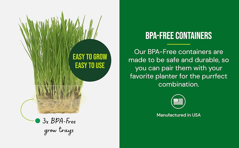3 BPA-free grow trays, made to be safe and durable, pair them with your favorite planter