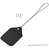 Trieez 17.5" Sturdy Leather Fly Swatter - Heavy Duty Flyswatter with Durable Metal Handle, Rustic Bug Swatter for Flies, Bees, and Mosquitoes - Black - Image 2