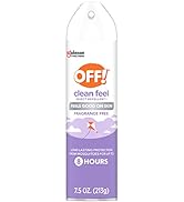 Off! Clean Feel Picaridin Mosquito Repellent Aerosol Long-Lasting Off! Bug Spray Protection for E...