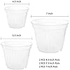 TRUEDAYS Orchid Pots with Holes Plastic Flower Plant Pot Clear Plastic Orchid Pot for Indoor Outdoor,2 Each of 4.5 Inch/5.5 Inch/7 Inch - 6 Pack - Image 2