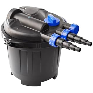 SUNWEN 1320 Gallons Bio Pond Filter with 5000UV Light Filtration System Compatible with Outdoor Koi Fish Aquarium Tank Garden Water