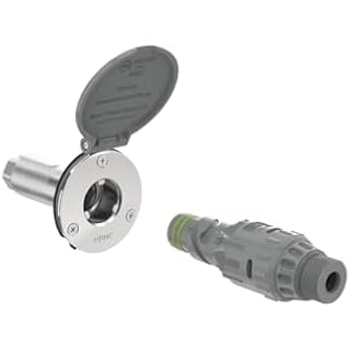 Aquor House Hydrant V1+ Frost Free Wall Hydrant Outdoor Faucet with Quick-Connect and Anti-Siphon, Freeze Proof Flush Hose Bib, 2 inch, Slate Gray