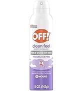 OFF! Clean Feel Insect Repellent Aerosol with 20% Picaridin, Bug Spray with Long Lasting Protecti...