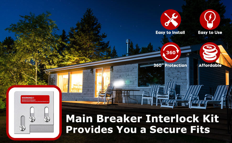 Generator Breaker Interlock Kits for Square D QO or Homeline Indoor or Outdoor with