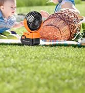 Rozlchar Portable Cordless Fan For Ridgid AEG 18V Hyper Battery, Work for L1815R B1820R L1830R, B...