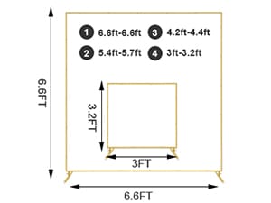 Square Metal Balloon Arch Stand