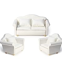 dollhouse miniature sofa stool furniture living room