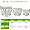 Hlukana Ceramic Plant Pots Set of 3, 6.75/5.6/4.2 inch Planters with Drainage Holes and Saucer, Flower Pots Outdoor Indoor, Modern Decorative Planters for House Plants Garden Planters Succulent Pots - Image 2