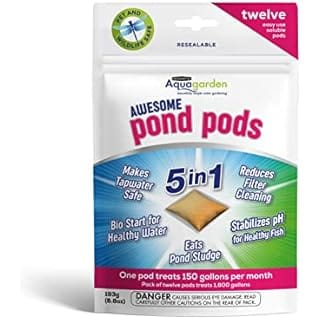 Pennington Aquagarden Awesome Pond Pods, Eats Pond Sludge, Makes Tapwater Safe, Reduces Filter Cleaning - 12 Pack