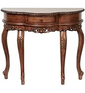 Traditional Delegato II Natural Cherry Classic Wooden Console Table - Handcrafted Wood - Victoria...