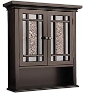 Teamson Home Windsor Over The Toilet Removable Wall Medicine Cabinet with 1 Fixed and 1 Adjustabl...