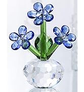 Crystal Flower Figurine Forget-Me-Not Crystal Ornament