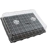 Gardzen 5-Set Garden Propagator Set, Smiling Face Seed Tray Kits with 350-Cell, Seed Starter Tray...