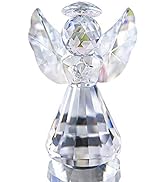 Crystal Angel Figurine Paperweight Decor Glass Ornaments Art Collecible (Clear)