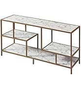Versanora Marmo Sideboard Storage Cabinet TV Stand with Faux Marble Top for Livingroom Home and O...