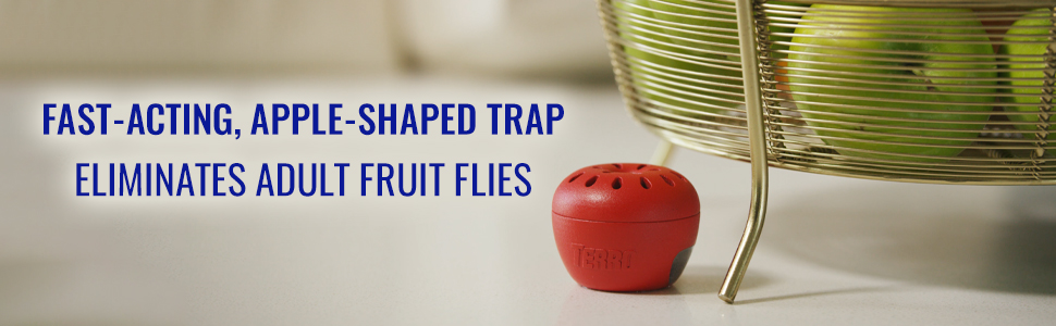 fast-acting apple-shaped fruit fly trap, terro fruit fly trap