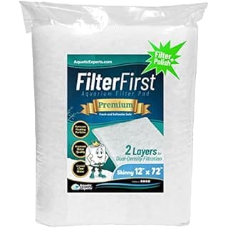 Aquatic Experts Aquarium Filter Floss for Fish Tank Filters - FilterFirst Aquarium Filter Pad - Aquarium Filter Media Roll for Crystal Clear Water, 12" x 72" by ¾ to ½ Thick