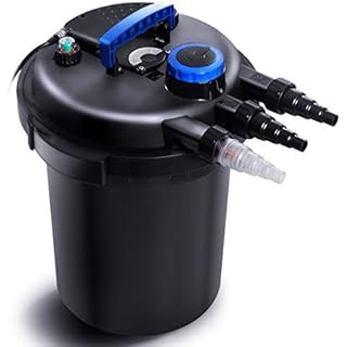 HAPPYGRILL Pond Filter 4000 Gallons Pond Pressure Bio Filter with 13W UV Light Fishpond Pump Filter for Garden Pool