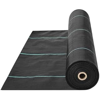 VEVOR 4FTx300FT Premium Heavy Duty Weed Barrier Landscape Fabric, 3.2OZ Woven Geotextile Fabric Under Gravel, High Permeability for Weed Blocker Weed Mat, Driveway Fabric, Weed Control Garden Cloth